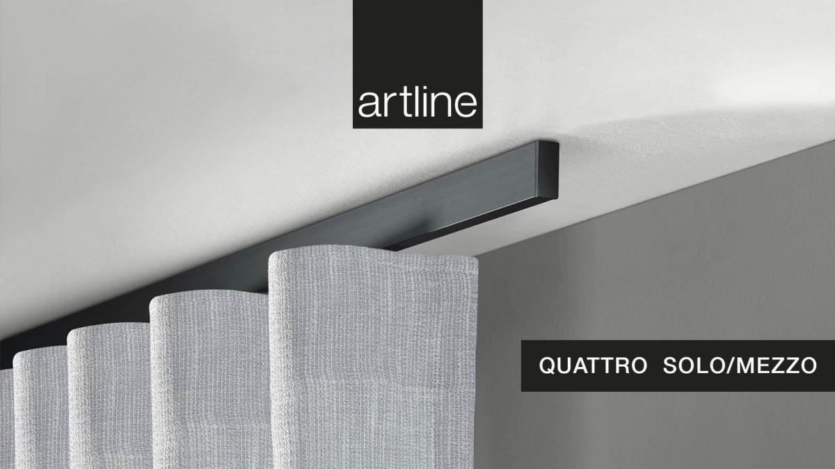 Online Shop für hochwertige Design Raumgestaltung - Gardinenstange Schwarz  Matt QUATTRO Solo/Mezzo